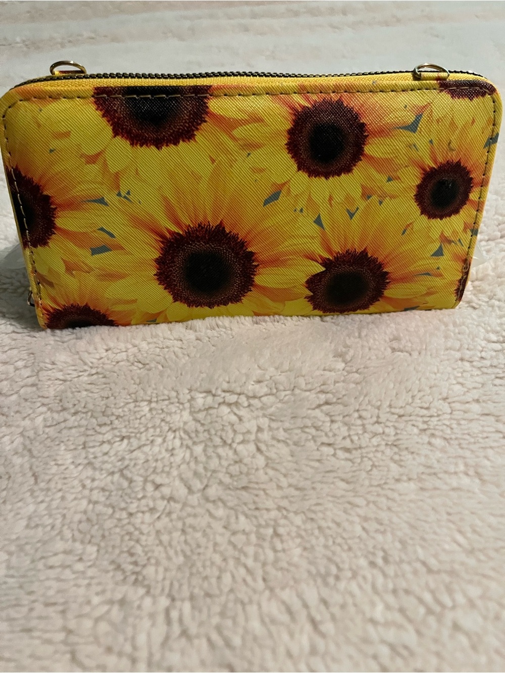 Sunflower Print Yellow Zip Wallet - Women Accessories